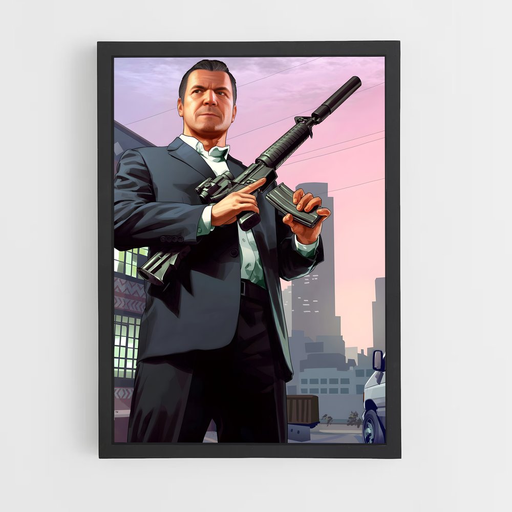 Poster Gta Homme – affiche GTA V (vue 2)